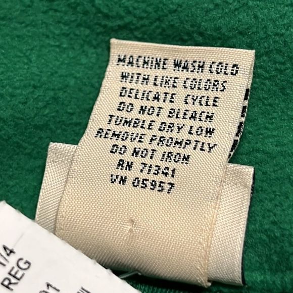 LL Bean Treeline Green Performance Fleece 1/4 Zip Sweatshirt Sz XS NWT - Picture 6 of 10